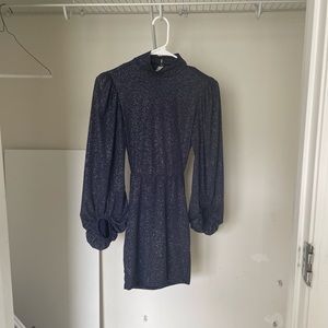 Lucy In The Sky Navy Shimmer Mini Dress